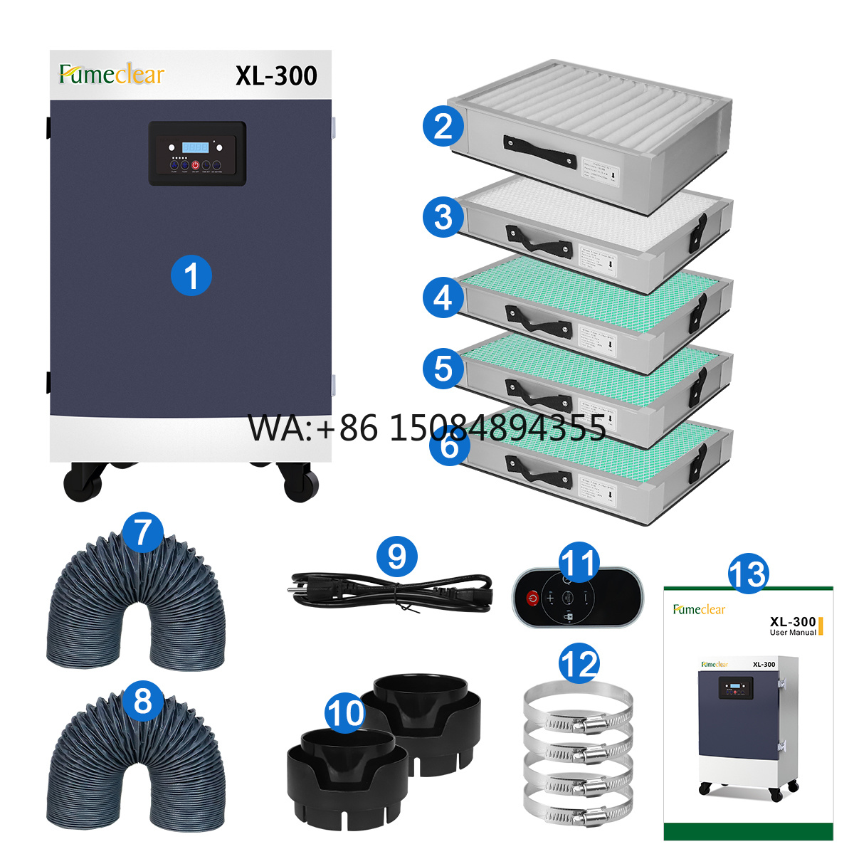 H13 330W 5-stage Filters  Extr - огляд і ціна Co2 Laser Engraving Machine