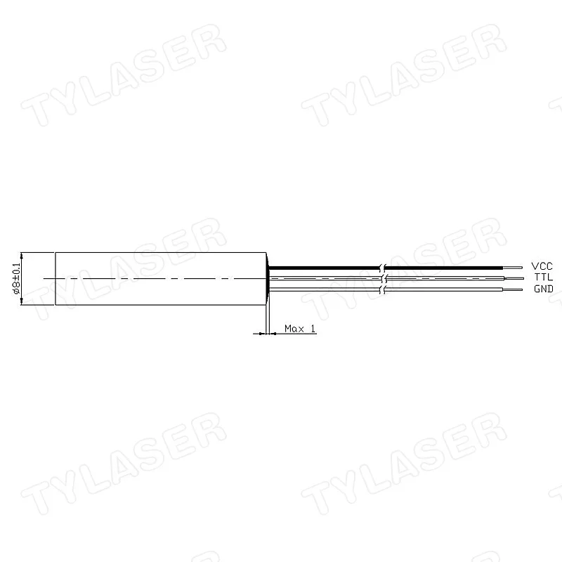 External TTL 8mm 635nm Red Dot - огляд і ціна Industrial Grade Laser Pointer